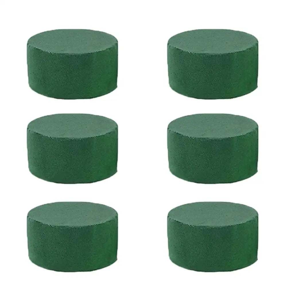 6Pcs Green Floral Foam Block DIY Flower Arrangement Sponge Dry Wet Absorbent Bricks For Flower Birthday Wedding Garden Decor Oasis Select Green 6Pcs