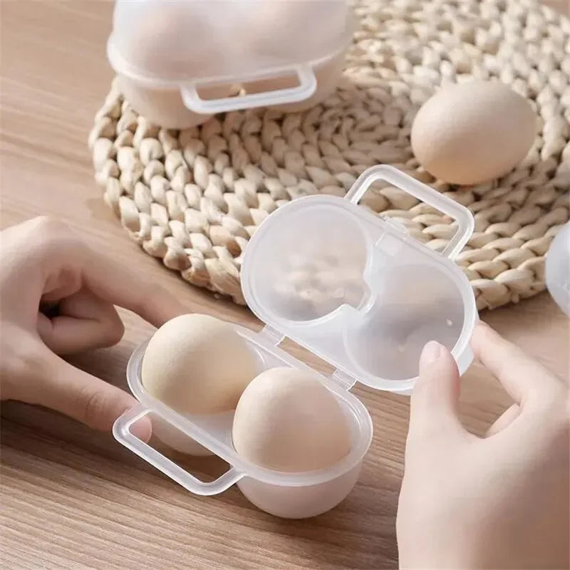2-Cell Portable Egg Carrier Box – Travel & Fridge Egg Case Egg Storage Container Oasis Select