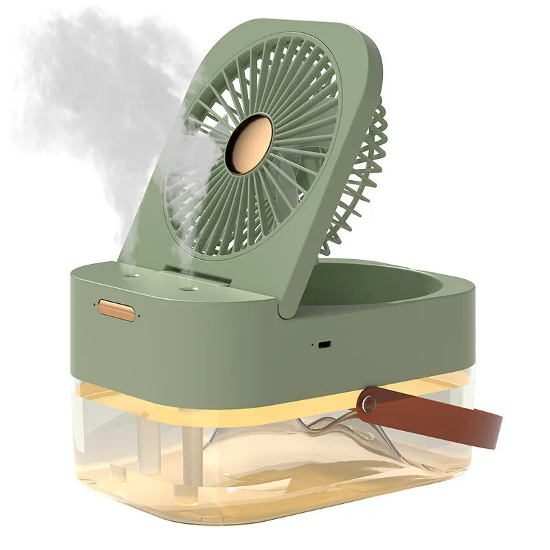 Mini 2-in-1 USB Desktop Fan & Humidifier | 3 Speeds, 2500ml