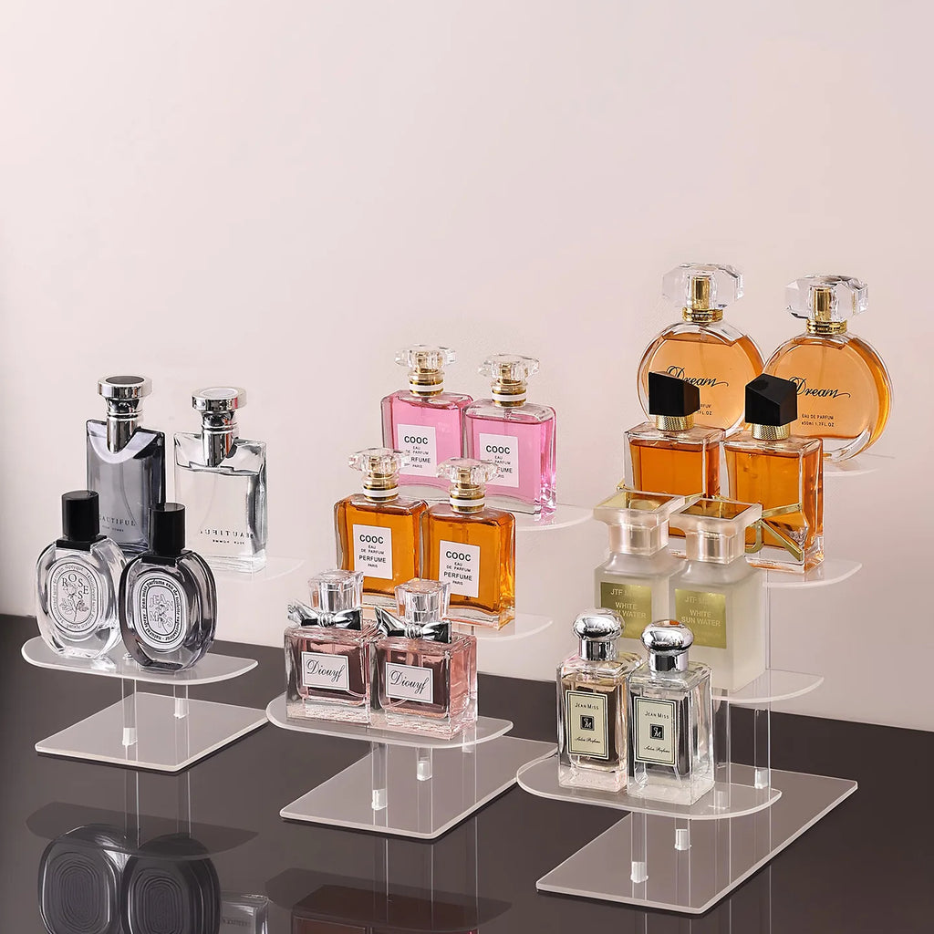 1pc desktop 2-4 layer display shelf stepped acrylic transparent storage rack is suitable for perfume hand doll organizer Oasis Select