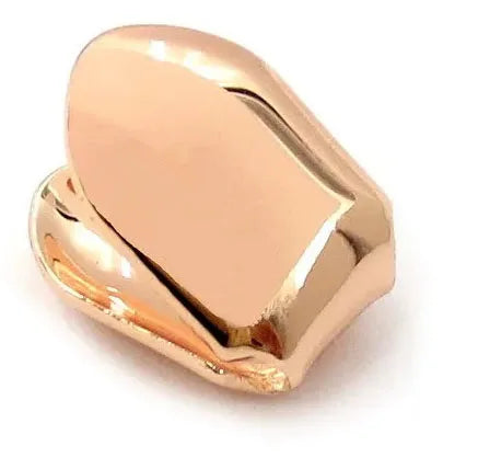 1/3/5Pcs 4 Colors Custom Fit Gold Plated HipHop Single Tooth Grillz Cap Top Bottom Dental Grill Teeth Caps Halloween Cosplay Oasis Select Rose Gold