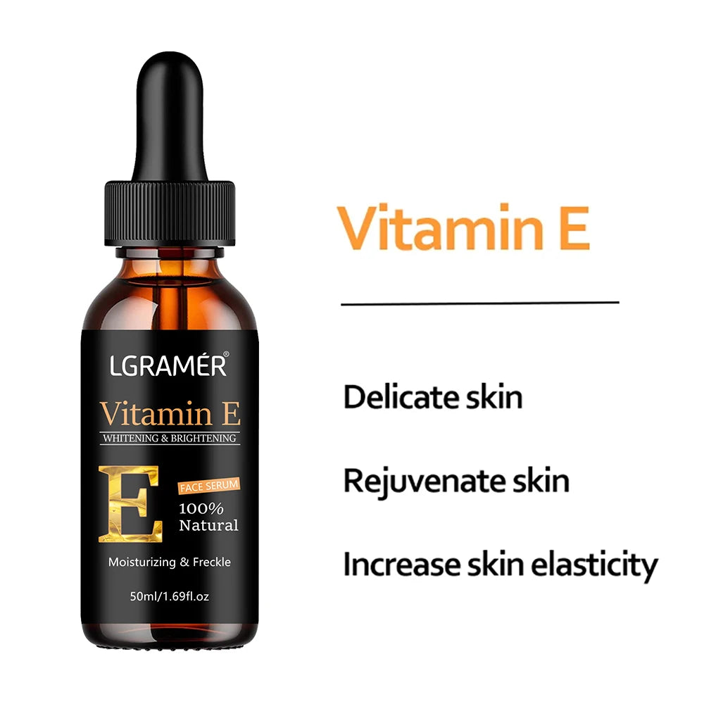 Vitamin E Face Serum Whitening Shrinking Pore Wrinkle Removing Blackspot Lightening Skin Care Essence Skin Care Product Oasis Select