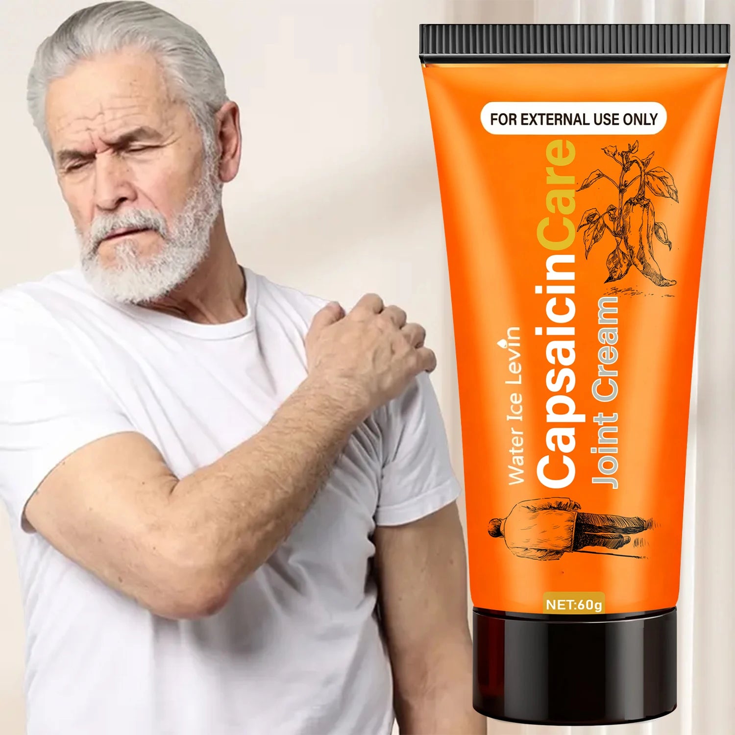 Capsaicin Care Joint Cream for Targeted Relief & Moisturizing with Glucosamine & Vitamin C. Oasis Select
