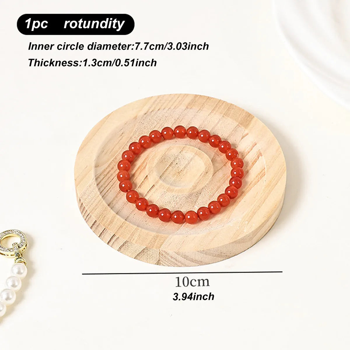 1pc Wooden Jewelry Display Tray, Bracelet and Bead Decoration Tray Bracelet and Bracelet Display Rack, Handicraft Tray Oasis Select 1pc - rotundity