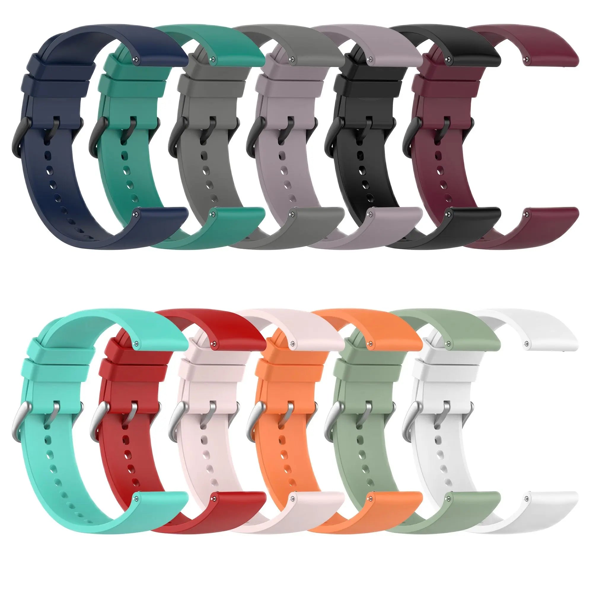 Silicone Watch Band for Amazfit Bip U/S, GTR & Samsung 20/22mm Smartwatch Band Oasis Select