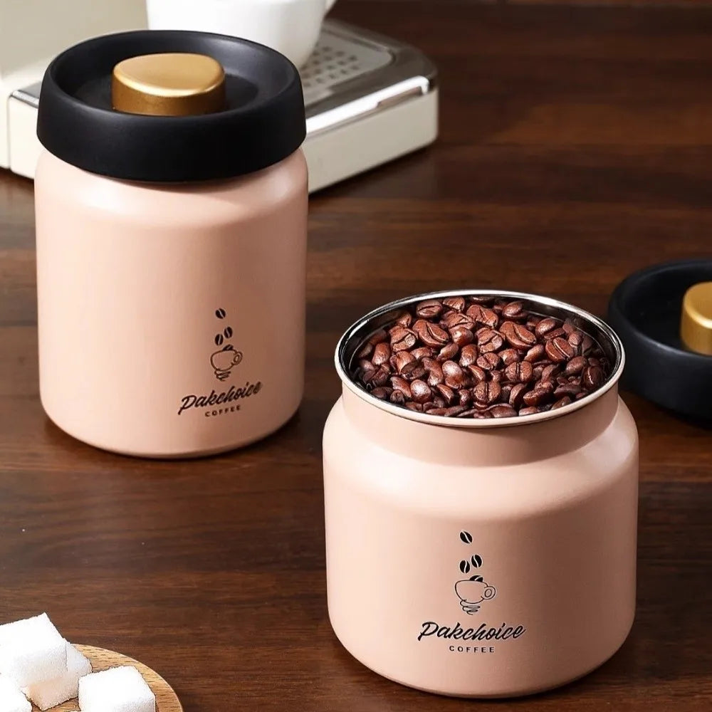 316 Stainless Steel Airtight Vacuum Coffee Storage Jar
