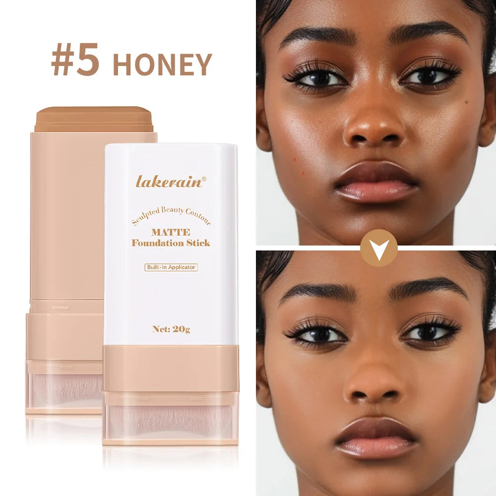 Skin Tint Foundation Stick with Brush Multi Use Matte Waterproof Long Lasting Oil Control Thin Coverage for Blemishes Concealer Oasis Select
