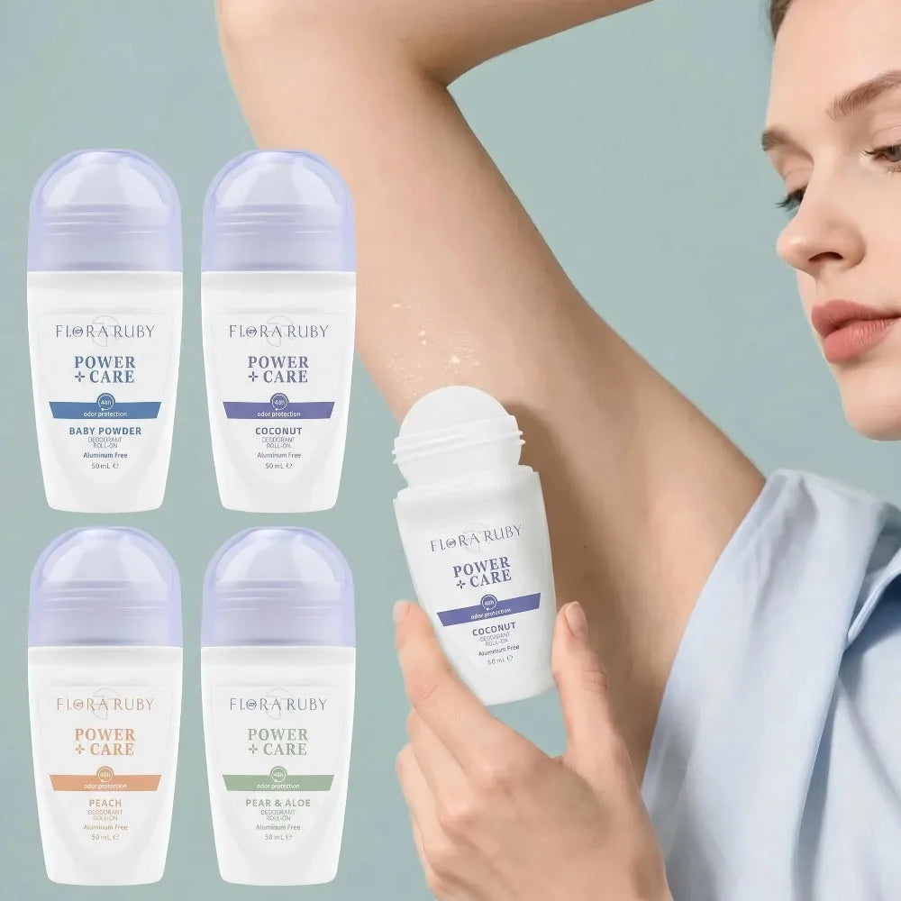 Light Purple Series Deodorant Roll On w omen's and men all-purpose Deodorant Roll Aluminum Free easy to carry 50g Oasis Select