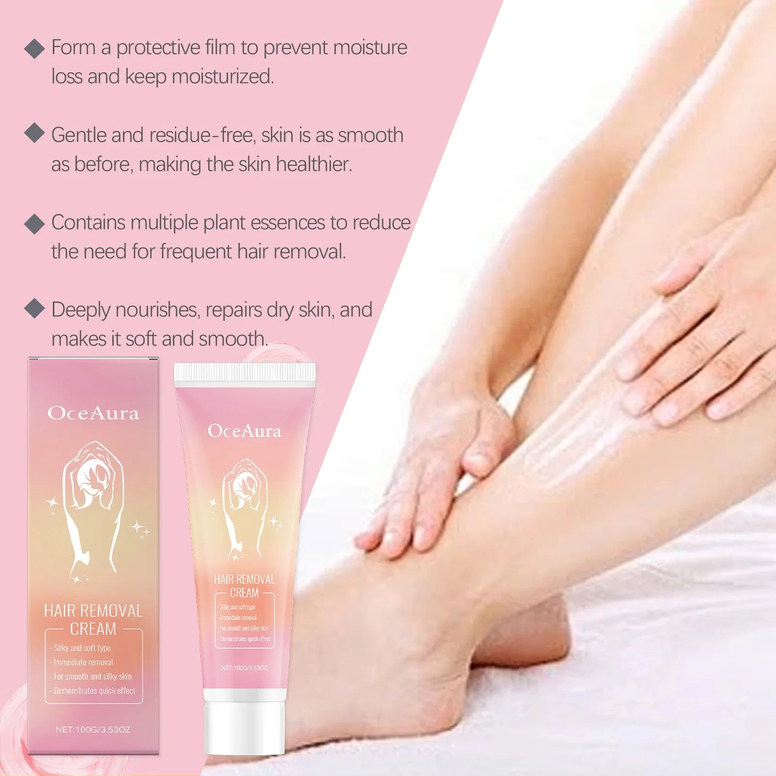 Hair Removal Cream for Armpit Leg Arm Painless Hair Removal Hair Growth Inhibitor Smoothing Moisturizing Cyperus Rotundus Oil Oasis Select