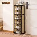 Multi-layer household door Small narrow shoe cabinet Simple and does not take up space Strong and durable Home storage shelf Oasis Select Black seven layers