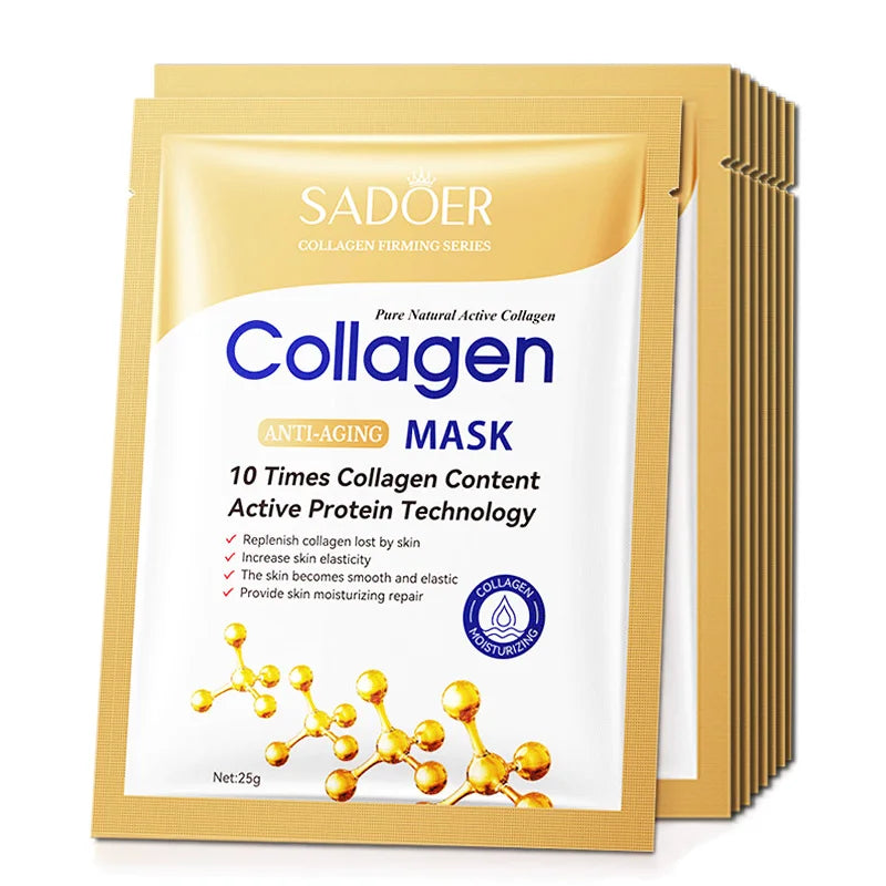 SADOER 20pc Hyaluronic Acid & Collagen Sheet Face Masks Sheet Face Mask Oasis Select