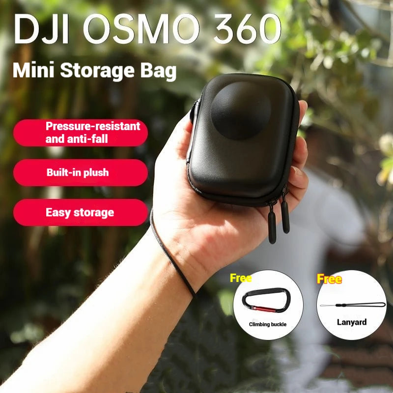 DJI Osmo 360 Carrying Case – Waterproof PU Leather Hard Bag