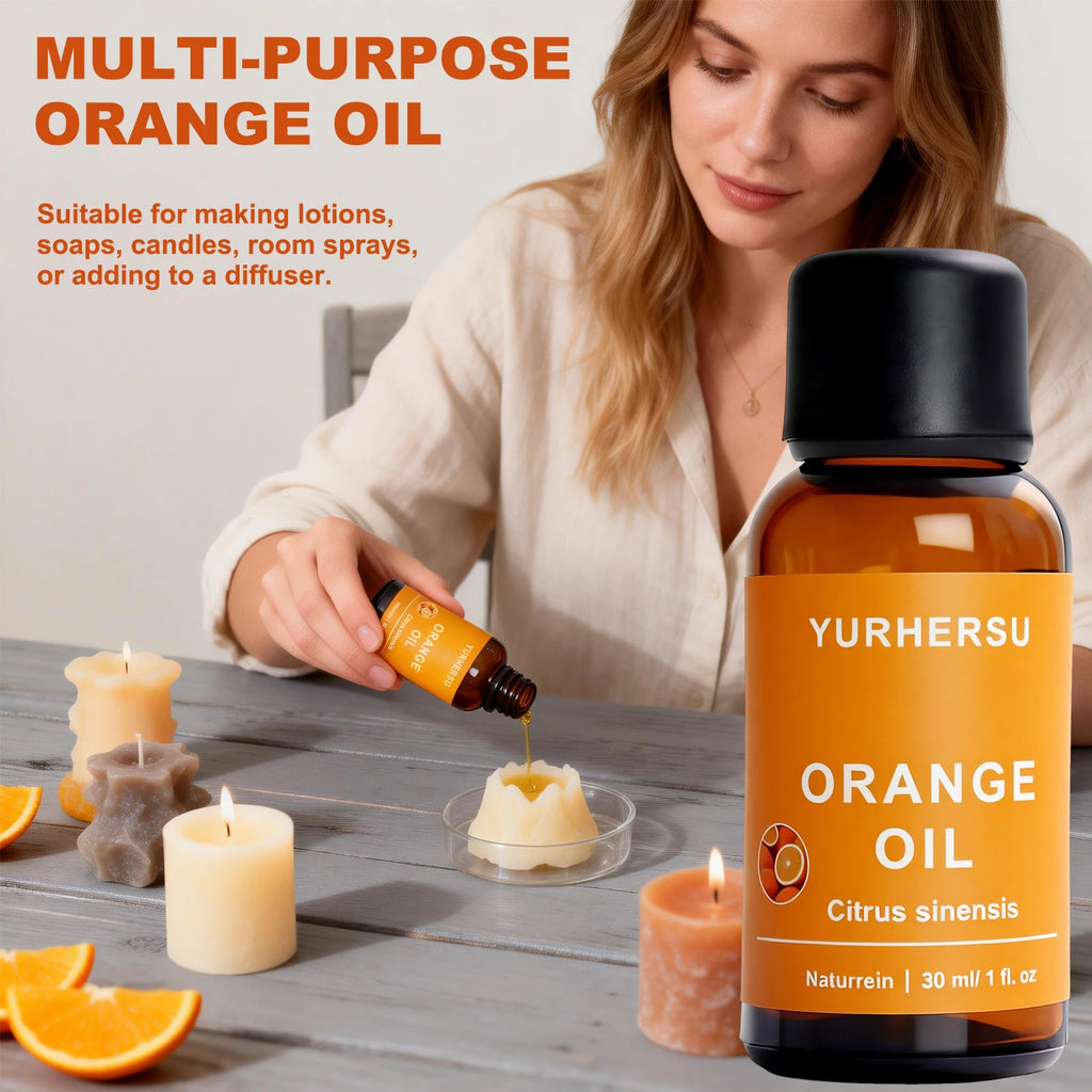 YURHERSU Orange Essential Oil 30ml – Brightening Skin Care Pure Essential Oil Oasis Select
