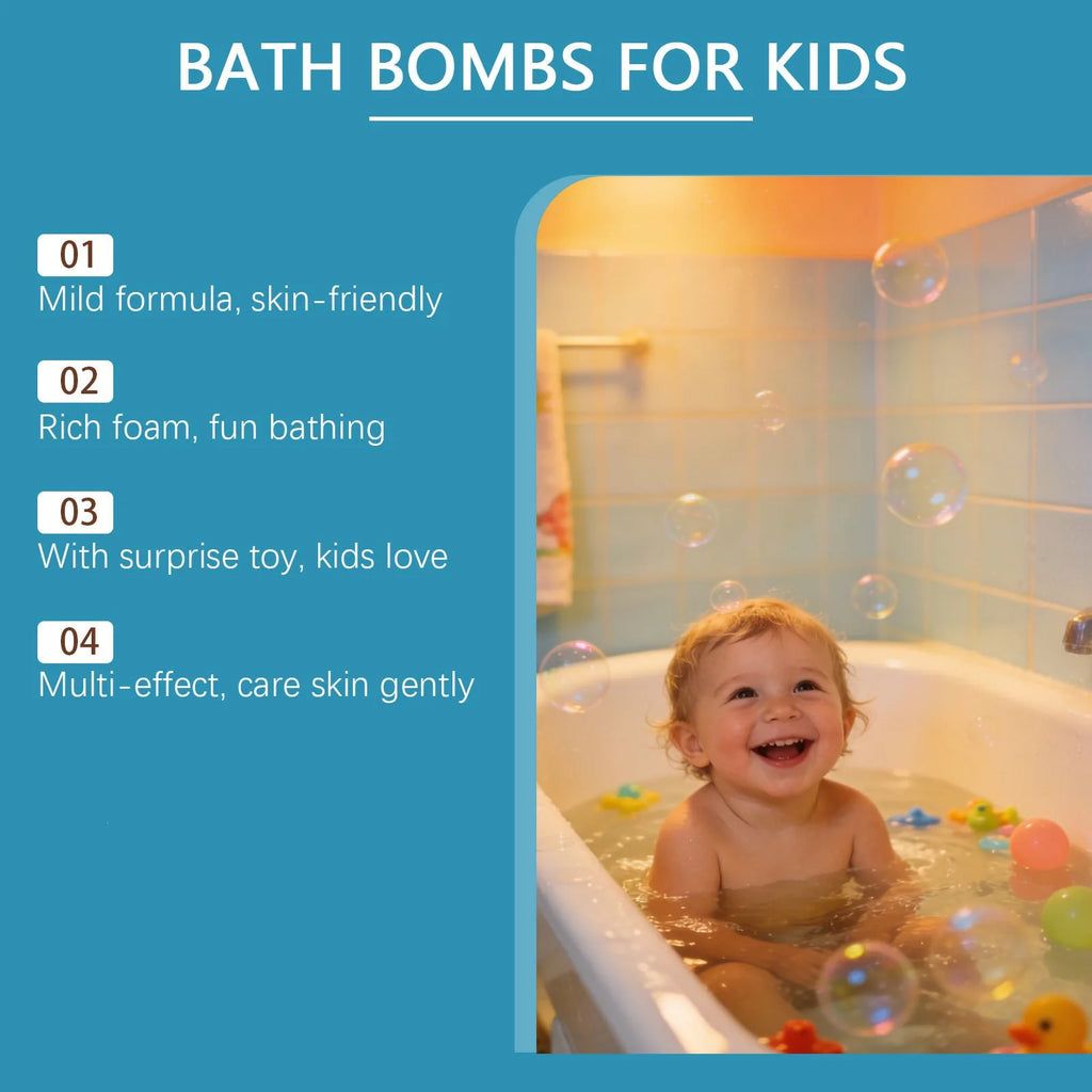 Ocean Theme Toy Bath Bomb Set – Gentle Moisturizing Kids Bath