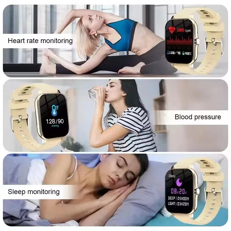 Smart Watch With Full Touch Screen Call Message Reminder Music Control And Other Functions Compatible with iPhone/Android HT30 Oasis Select