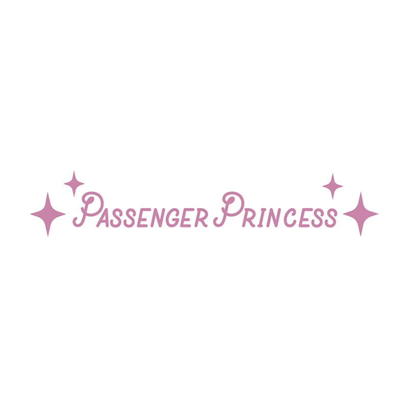 Decorative Princess Mirror Decal for Auto Interior; 1PC Cute and Funny Vinyl Art Sticker Oasis Select Pink