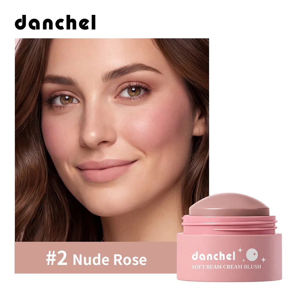 6 Colors Waterproof Blush Cream Long-Lasting Nourishing Lightweight Natural Finish Semi-matte Blusher Multi-Use Makeup for Women Oasis Select Color 2