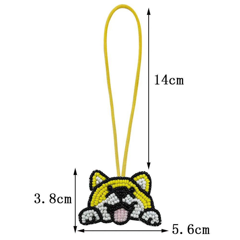 Fashion Animal Beaded Patch Pet Dog Diy Iron-on Applique For Bags Clothes Lanyard Accessories Embellishment Pendant Oasis Select Style 8