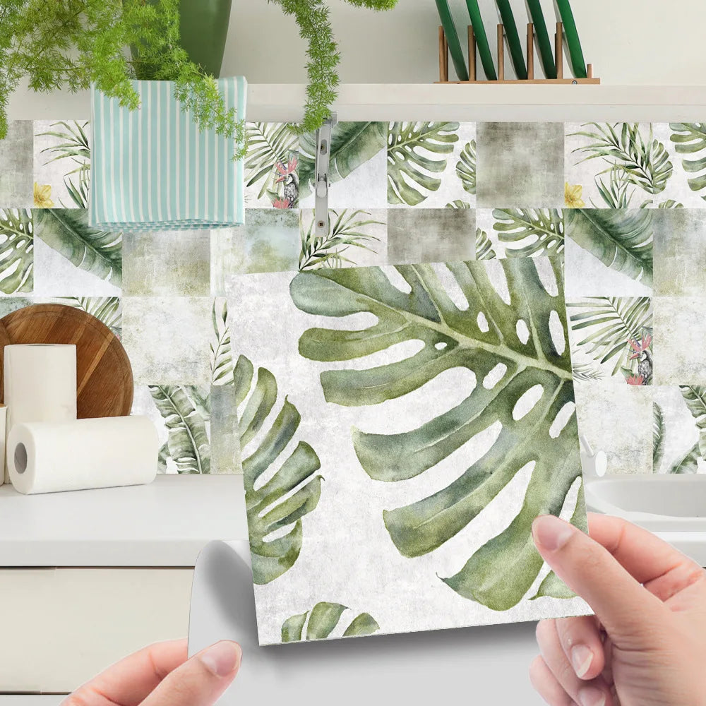 Home Decorative Paintings Tile Stickers Wall Stickers Kitchen and Bedroom Renovation Decorative Wallpaper Oasis Select ET292 20X20cm-24 pieces