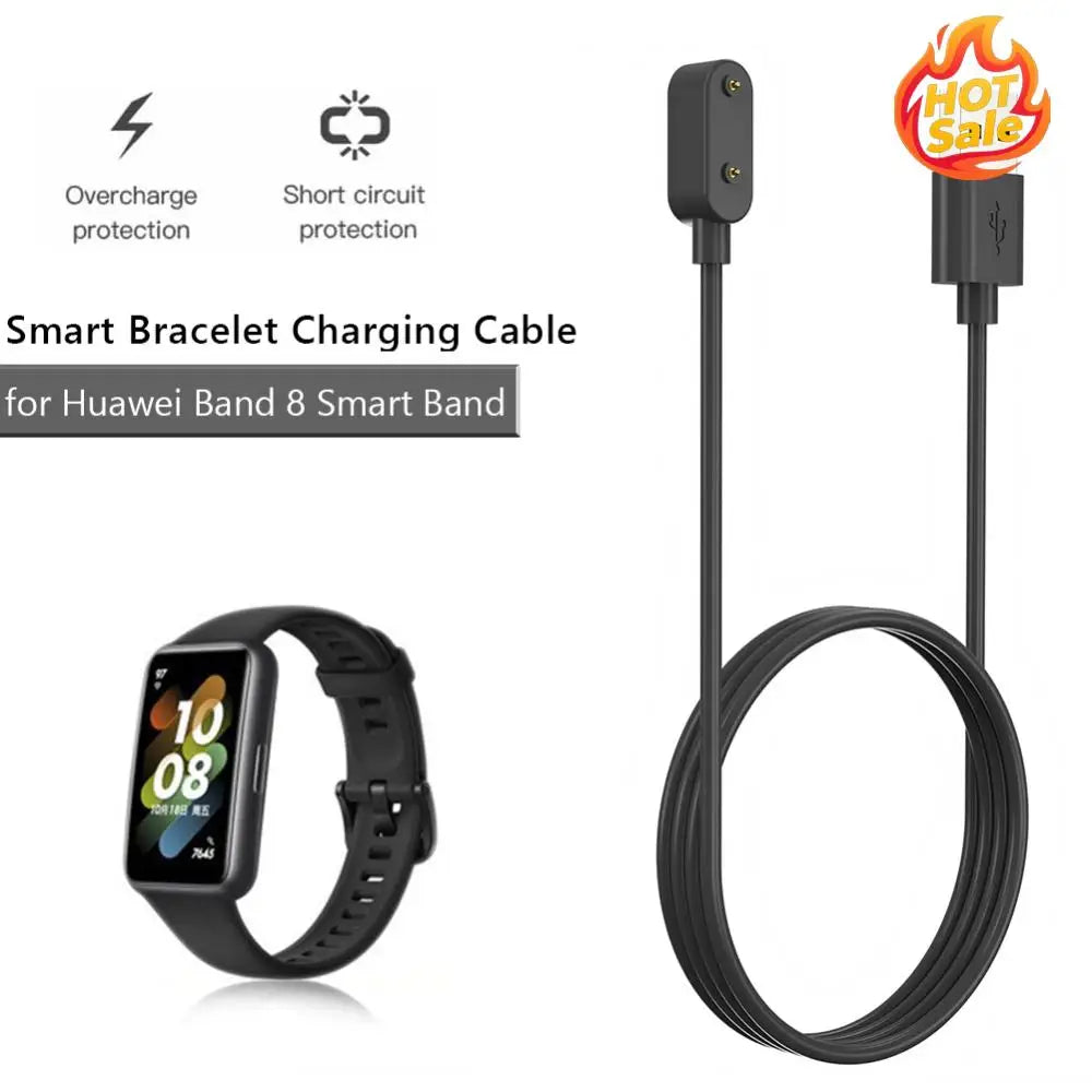 Smart Watch Charger Cord 100cm USB Smartwatch Charging Wire Accessories Wrist Watch Charging Cable for Huawei Band 8 Smart Band Oasis Select