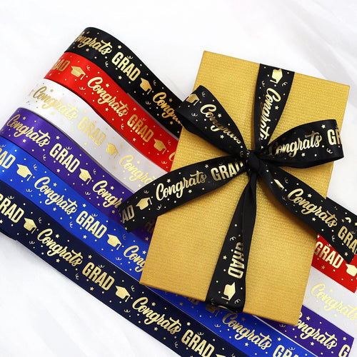 1 Roll，5 Yards Graduation Gift Packaging Ribbon,Decoration Party DlY Bow Ribbon, Graduation Ceremony CampusParty Supplies Oasis Select