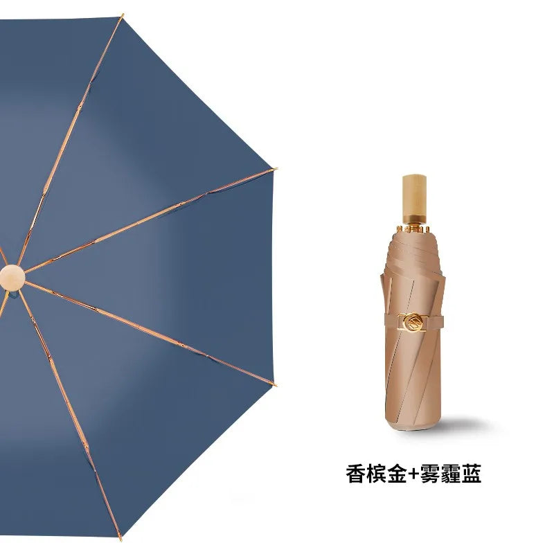 Titanium Silver Double Vinyl Sunshade Umbrella UV Protection Radiation Protection Super Sun Protection Rain Umbrella Oasis Select 13