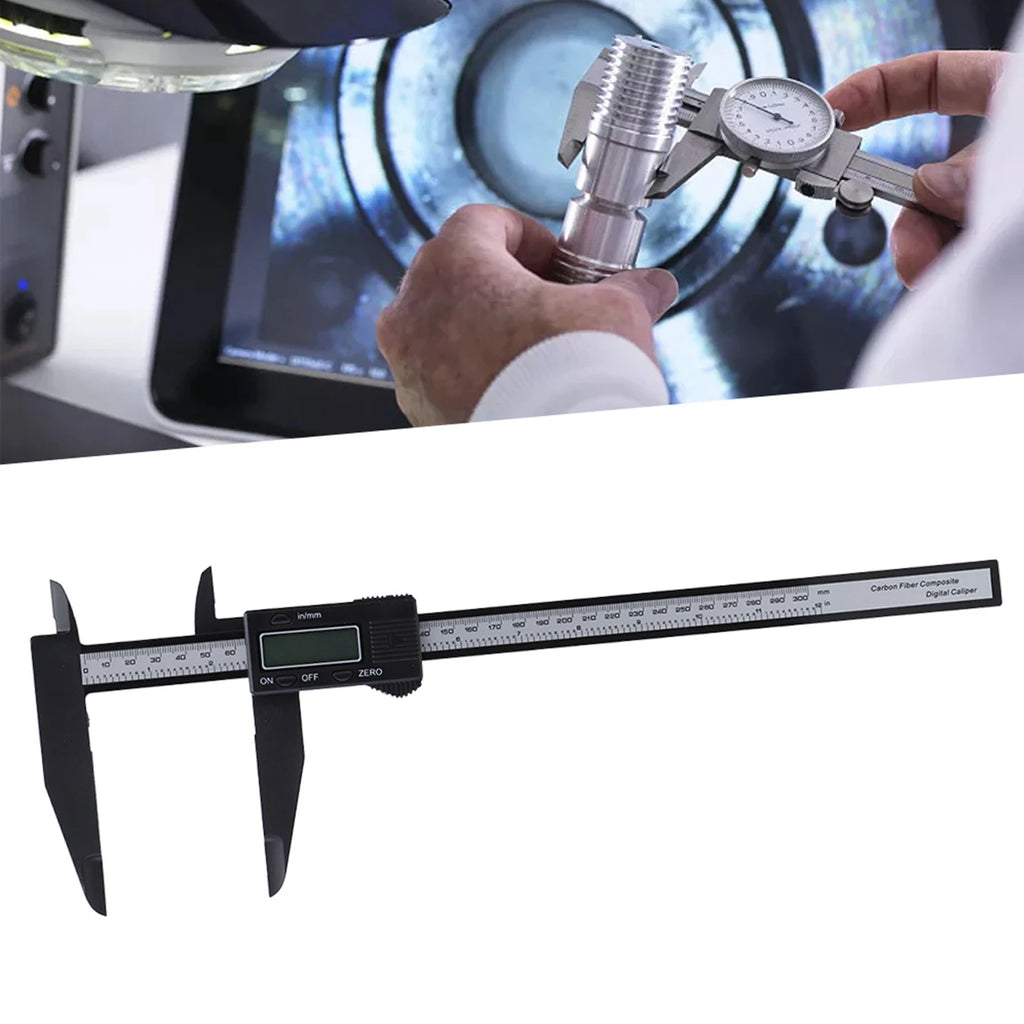 Electronic Caliper 150mm/300mm Digital Electronic Caliper Carbon Ruler with Long Jaw Measuring Tool Oasis Select