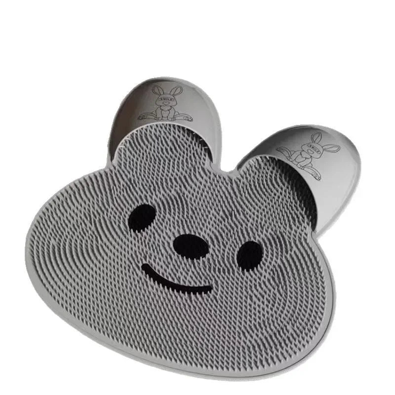 Bathroom Shower Anti Slip Mat Rabbit, Circular Massage Foot Mat, Back Suction Cup,Foot Scrubber, Back Scrubber, Anti Fall Device Oasis Select