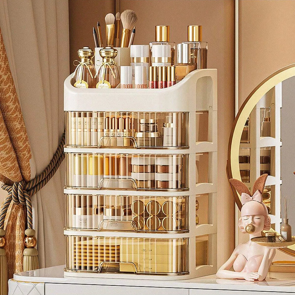 1pc Multi-layer Makeup Storage Box,Cosmetics Storage For Skin Care,Eyeshadow,LotionsLipstick,Great For Dresser,Bathroom,Bedroom Oasis Select