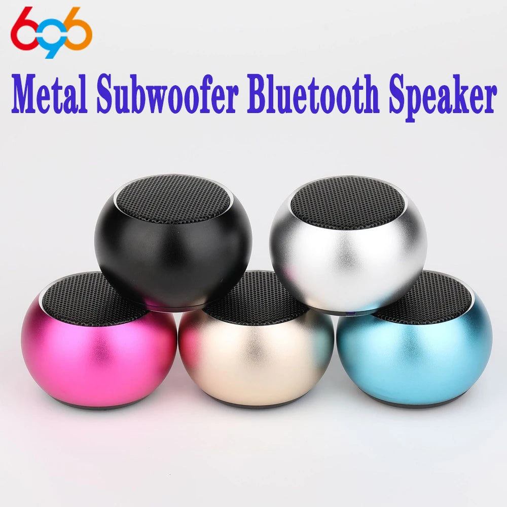New Mini Bluetooth Small Speaker High Quality Wireless Bluetooth Speaker Portable Small Steel Gun Metal Heavy Subwoofer Outdoor Oasis Select