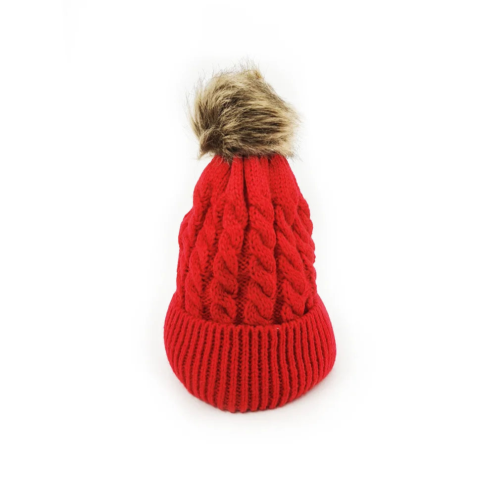 Middle cap knitting Fried Dough Twists wool hat wool ball hat warm hat cover in autumn and winter Oasis Select 7