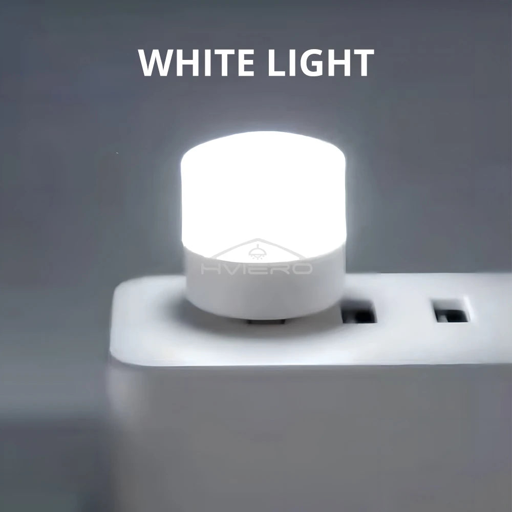1/2/3/5/10Pcs USB LED Plug Lamp Super Bright Eye Protection Bulbs USB Book Lights Computer Mobile Power Charging LED Night Light Oasis Select White light 10PCS
