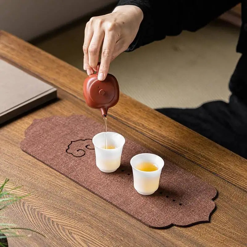 Waterproof Dry Bubble Mat Tea Mat Tea Seat Hollow Anti-scald Cup Mat Tea Tray Teapot Mat Oasis Select