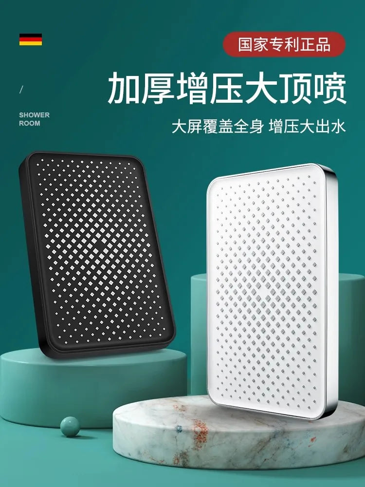 New 14 Inch Big Panel Rainfall Shower Head,High Pressure Shower Head,Water Saving,Top Rain Shower Faucet Bathroom Accessories Oasis Select