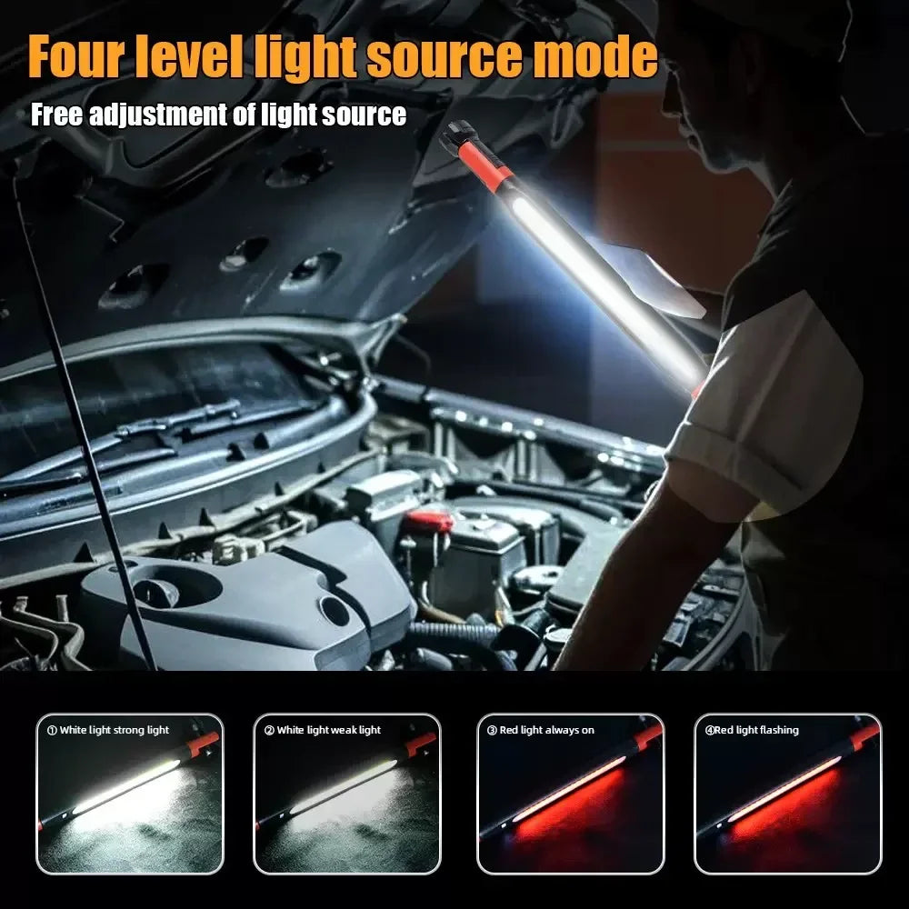 Emergency Repair High Lumen Rechargeable LED Work Light for Car , Powerful Magnetic Flashlight with Hooks and Magnetic Base Oasis Select