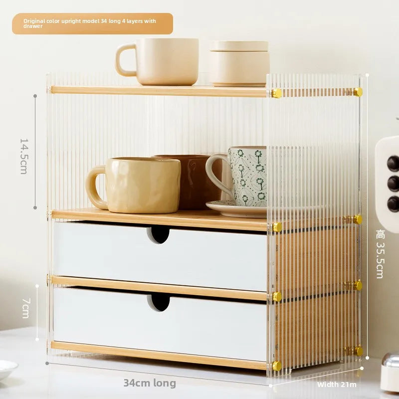 Dust-proof cup storage rack, cup holder, water cup storage rack, tea set, cup holder, coffee cup, mug storage box. Oasis Select Upright E type