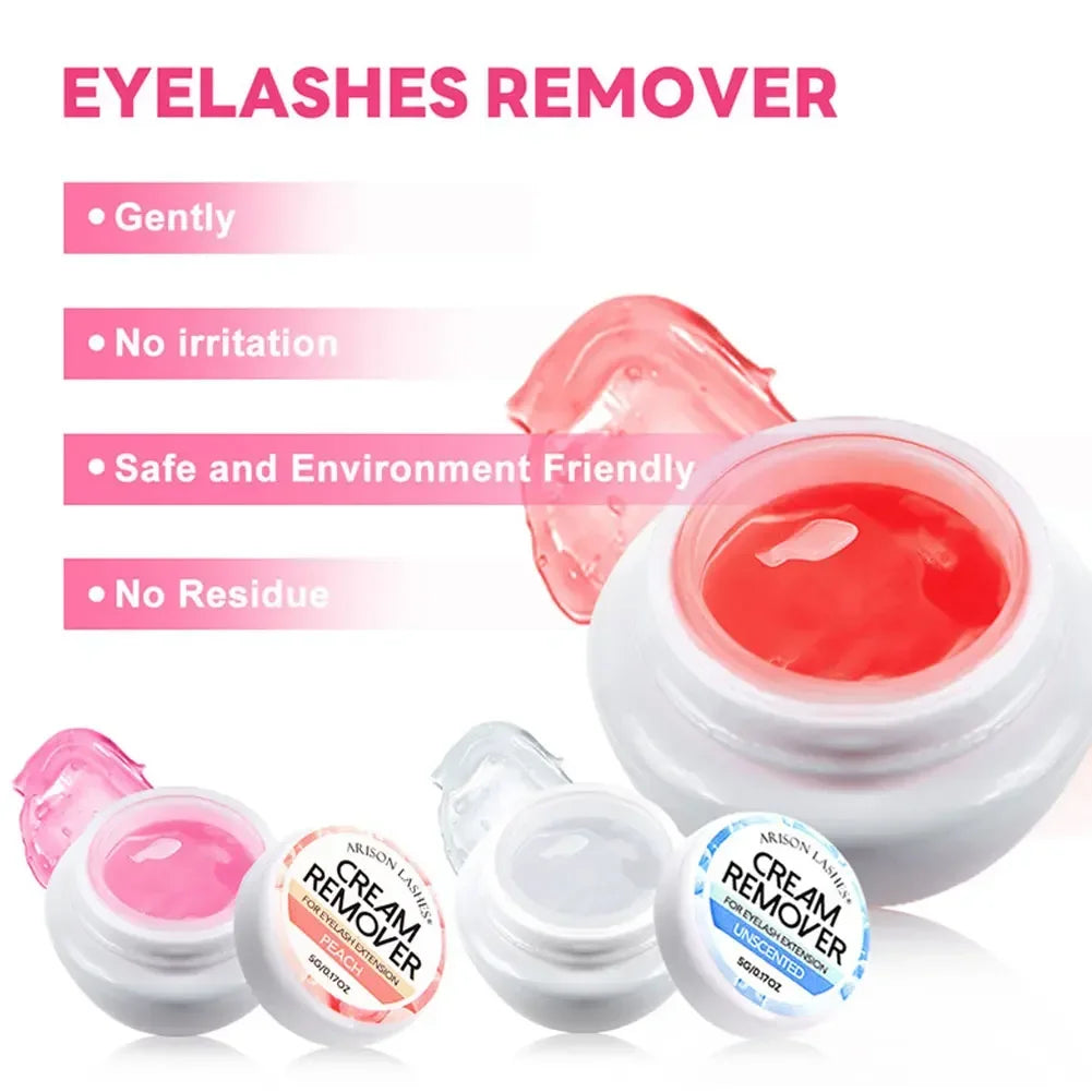 Fast Cleaning Lash Glue Cream Remover Non Irritating Grafting Eyelash Extension Adhesive Gel Remover for Makeup Tools Oasis Select