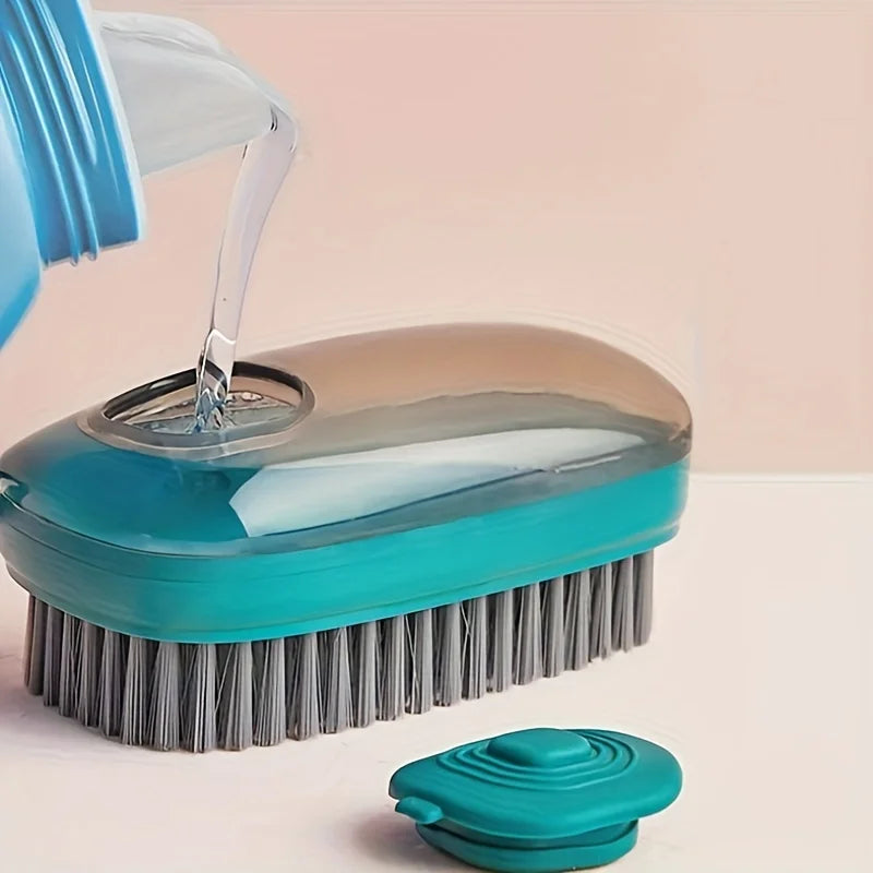 1PC Shoe Brush with Liquid Container, Multifunctional Shoe Brush, Pressure Cleaning Brush, Soft Bristle Brush Shoe Equipment Oasis Select