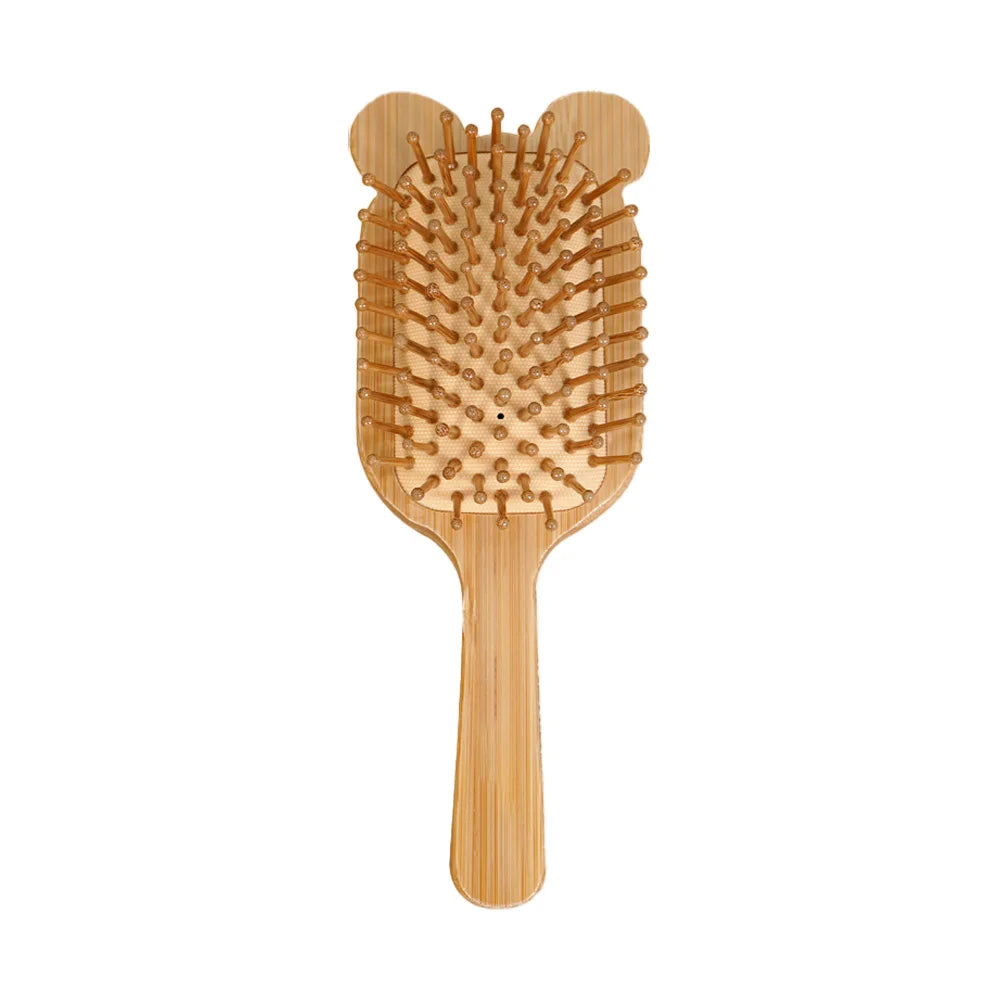 Cute Animal-Ear Bamboo Air Cushion Hairbrush | Wide-Tooth Comb Air Cushion Hairbrush Oasis Select ZH479-7