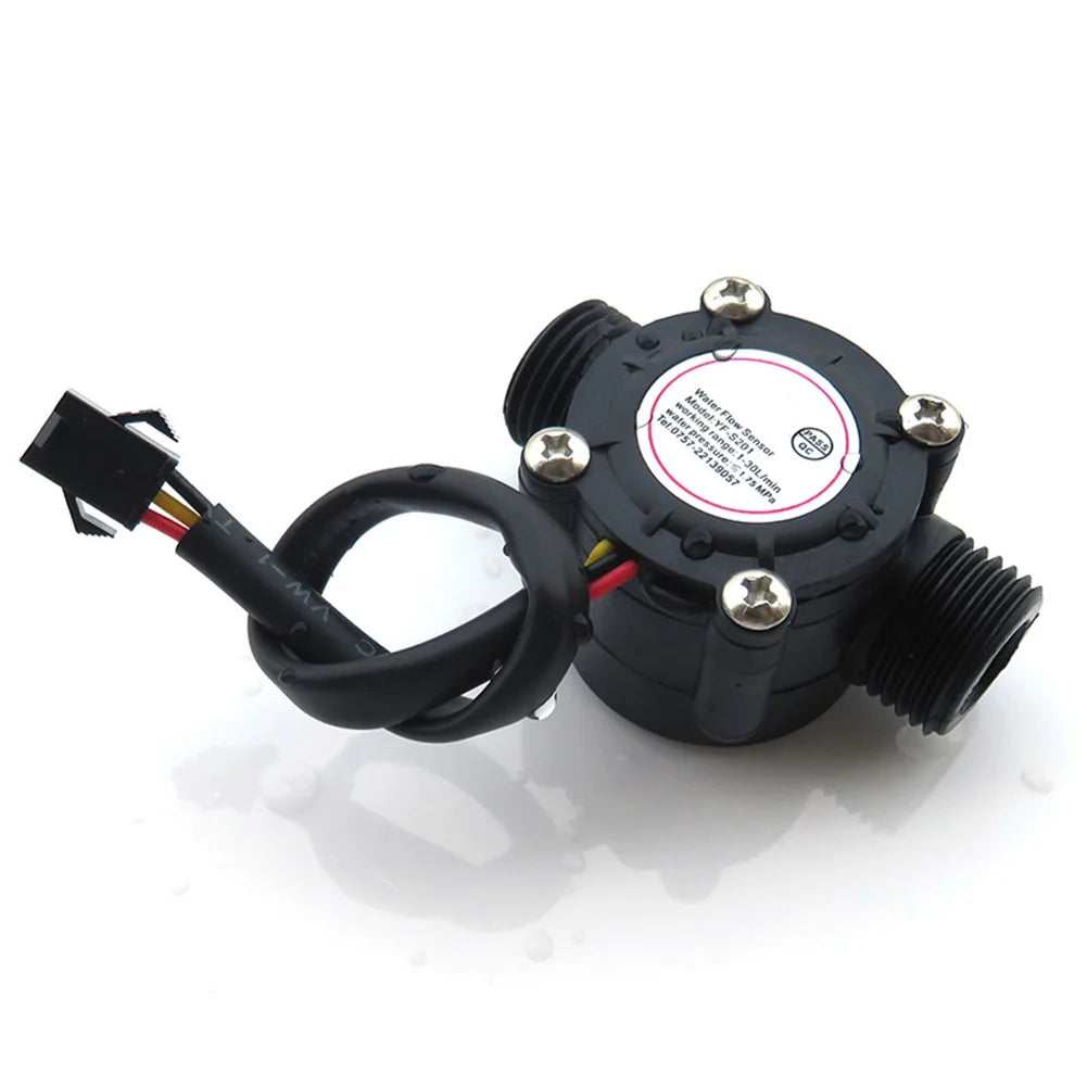 5-18V Water Flow Sensor Flowmeter Hall Flow Sensor Switch G1/2 Threads 1-30L/min For Water Heaters Coffee Machines Oasis Select