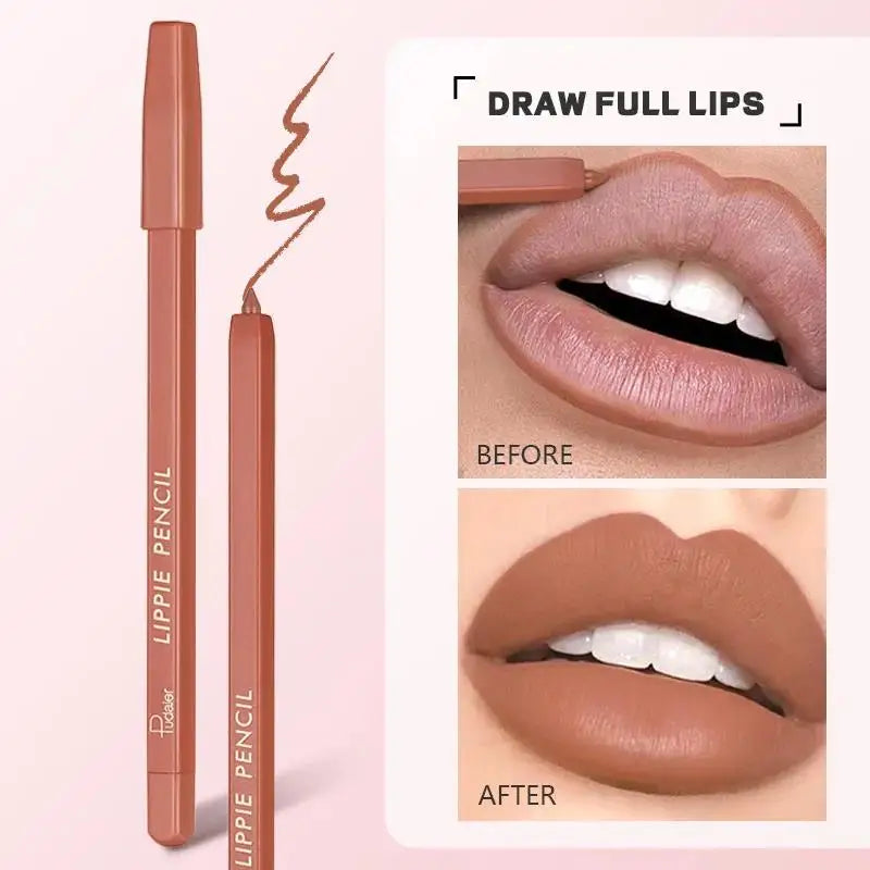 Velvet Matte Lip Liner – 12 Shades, Waterproof & Long Lasting