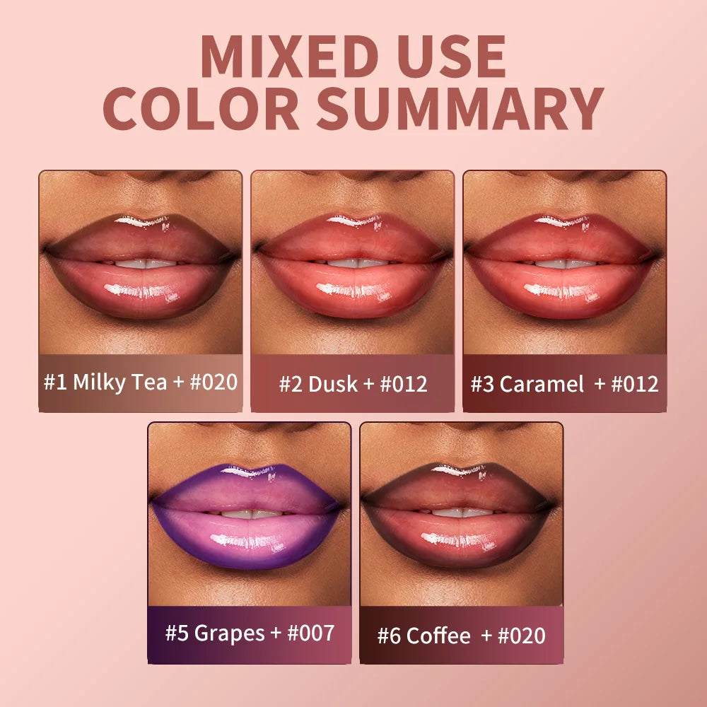 Lip Liner & Lip Gloss Set Shiny Long Lasting Moisturizing Lip Liner and Lip Gloss Combo Multiple Occasions Lips Makeup Oasis Select