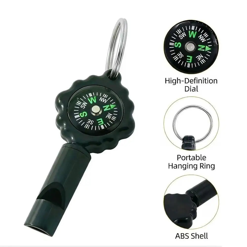 Survival Whistle with Compass – 2-in-1 Outdoor Emergency Tool