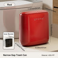 Waste bin, large-capacity pedal bin, fits into small spaces and narrow gaps, suitable for bathrooms, living rooms, bedrooms Oasis Select Red
