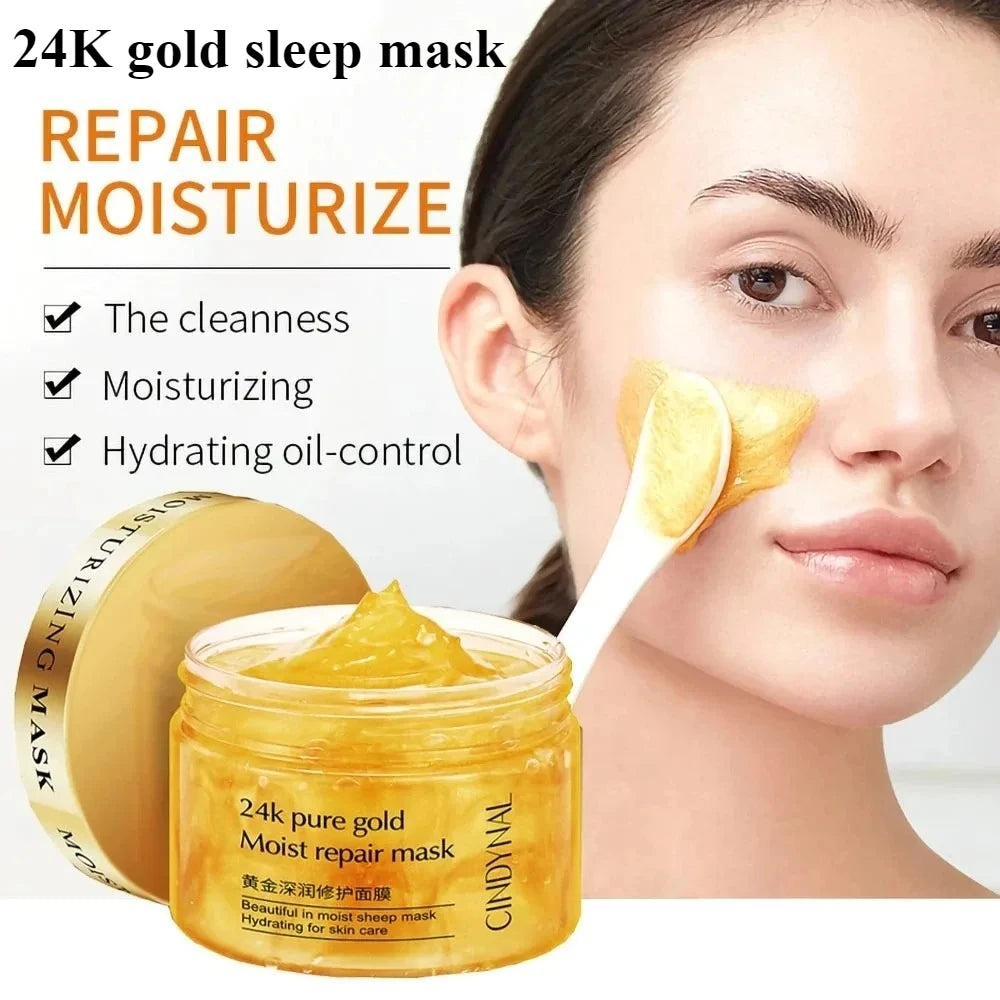 24K Gold Sleeping Mask 120g – Firming & Brightening Night Cream