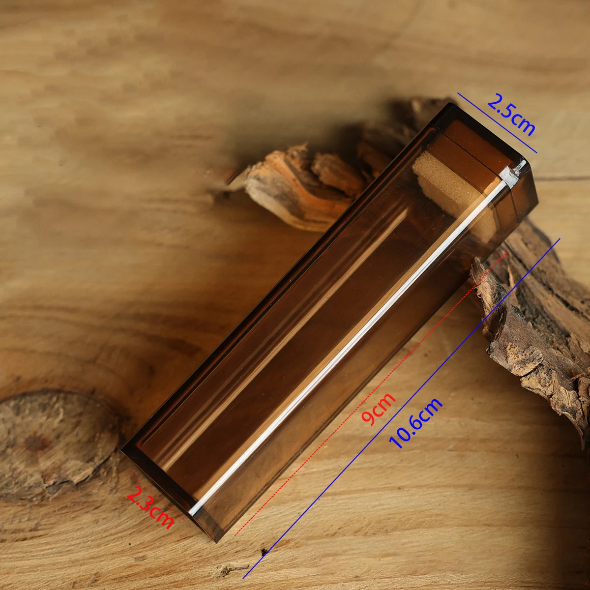 Portable Plastic Toothpick Case - Clear Toothpick Holder for Outdoor Travel, Kitchen, and Restaurant Supplies Oasis Select Brown style B