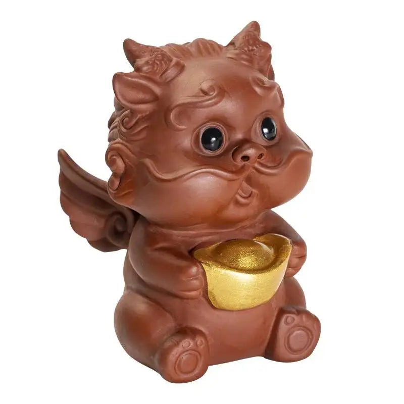 Purple Clay Tea Pet Lucky Pixiu Tea Play Tea pet Accessories Mini Ornament Oasis Select