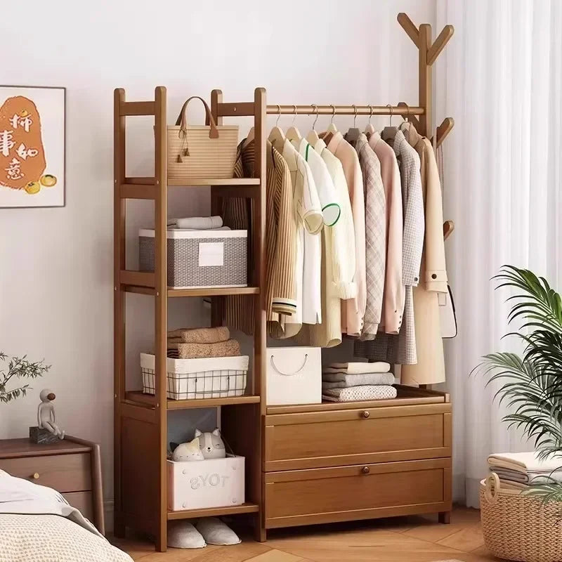 Multi-functional Floor mounted clothes hanger, bedroom home clothes rack, simple indoor storage rack, clothes rack, storage rack Oasis Select