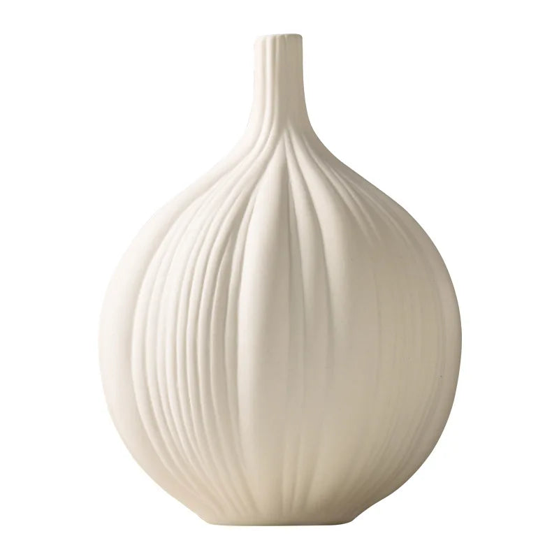 Simple and Creative Simple Elegant Ceramic Vase Decoration Dry Flower Arranger Living Room Advanced Sense of Home Decoration Oasis Select
