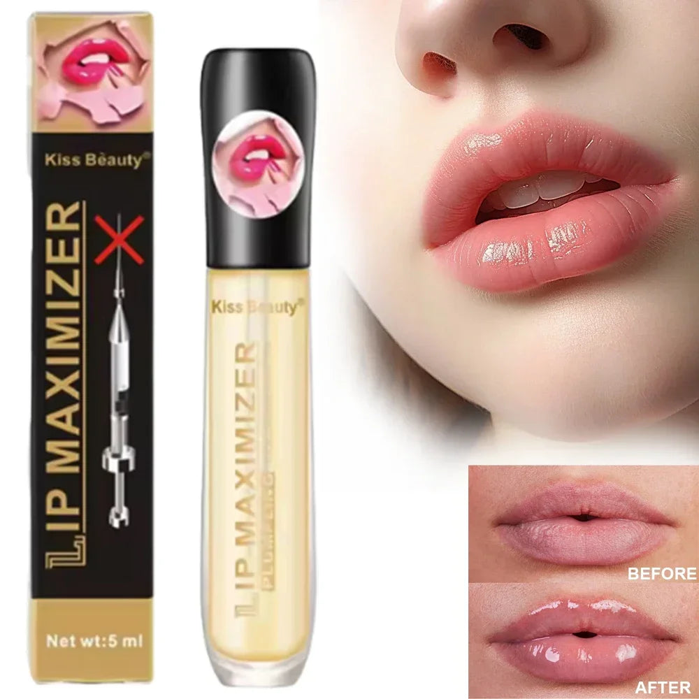 1/2PCS Transparent Lip Gloss Plumping Lip Oil - Moisturizing Repairing Fine Line Reducer Brighten Enhance Lip Serum for Lip Care Oasis Select